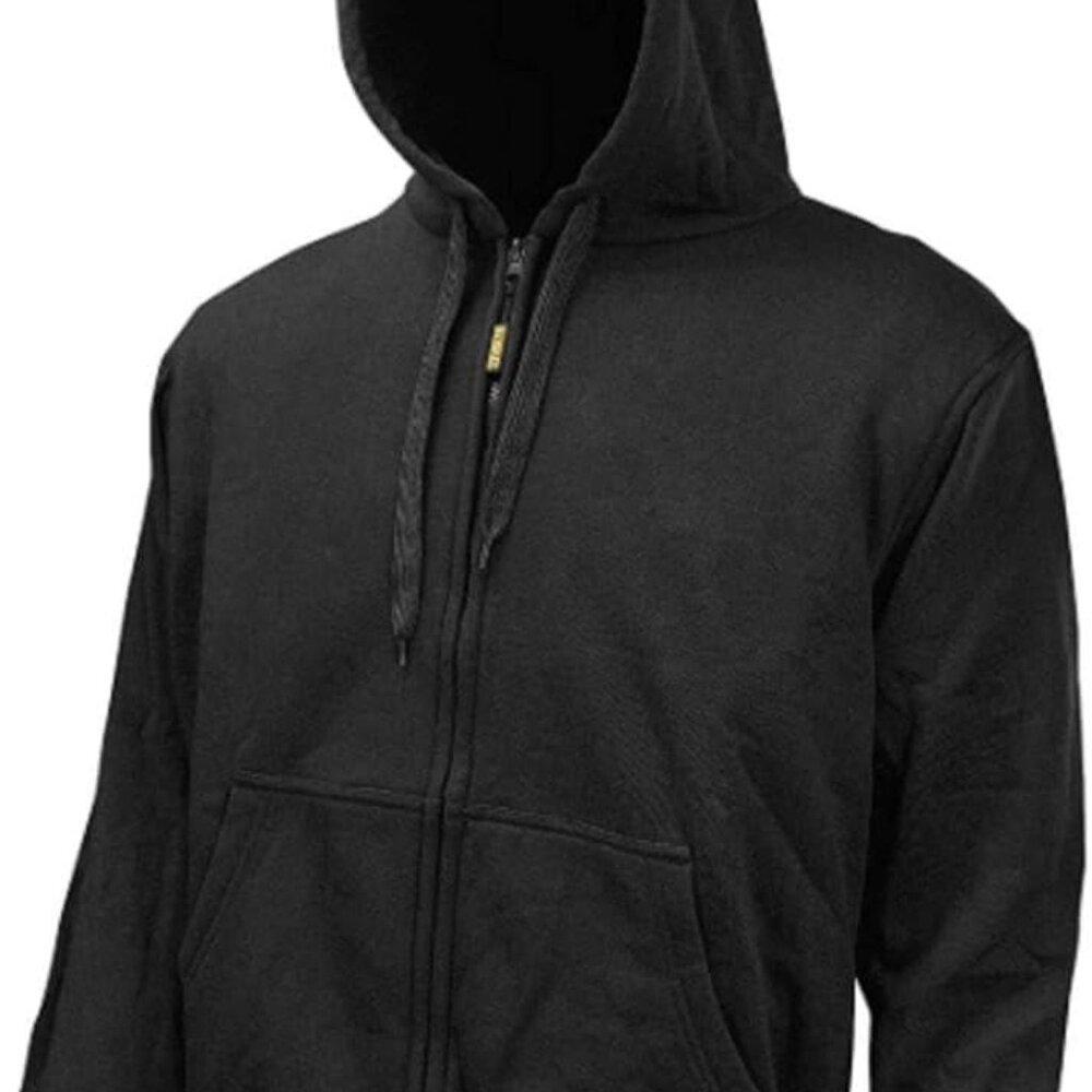Black Heated Hooded Jacket, 3 Temperature Settings, Large for Winter Comfort